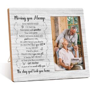 Memorial Photo Frame - Miss You Always Sympathy Condolence Gift Picture Frame - Bereavement Gifts For Loss Of Loved One - In Loving Memory Greenery Photo Frame Gifts -B23