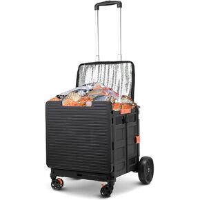 حقيبة تبريد بعجلات، مبرد كبير معزول وقابل للطي ومضاد للتسرب وحزم ثلج محمولة ذات إطار صلب للتخييم والنزهات والسفر على الشاطئ in Kuwait