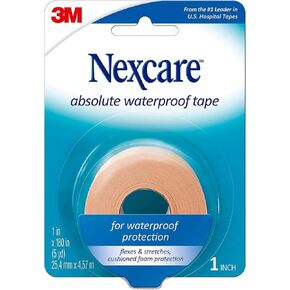 3M (731) Absolute Waterproof First Aid Tape, 1 in x 5 yds (Sold per case of 24 Rolls)