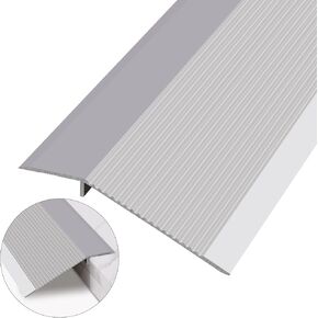 Aluminum Floor Transition Strip, Threshold Reducer for Doorway Ramp Tiles Laminate Planks, Bridge The Height Gap Between 0.2-0.5 inches (2.9 ft x 1.7 in, Matte Black)