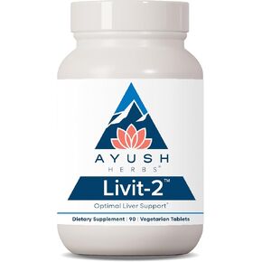 Ayush Herbs Livit-2, Natural Ayurvedic Daily Liver-Support Herbal Supplement, 90 Tablets