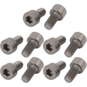 uxcell 10 Pcs M4x8mm Thread Hex Socket Drive Cap Head Titanium Screw