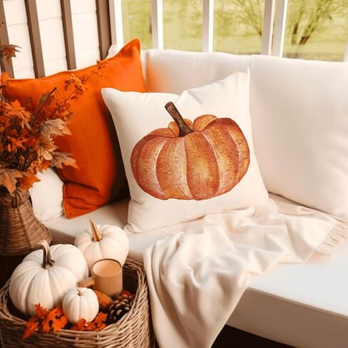 Fall Decor Pillow Covers 12x20 Inch Rustic Fall Pumpkins Hello Pumpkin Vintage Retro Lumbar Throw Pillow Cover for Farmhouse Autumn Fall Decorations Fall Decorative Pillows for Sofa Couch in Saudi Arabia