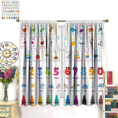 Cartoon Animal Curtains for Kids Girls Boys,Cute Farm Pig Horse Sheep Cow Print Window Treatments for Nursery Bedroom Baby Room Décor Drapes 2 Panel Sets Total Size 42" x 45" in Saudi Arabia