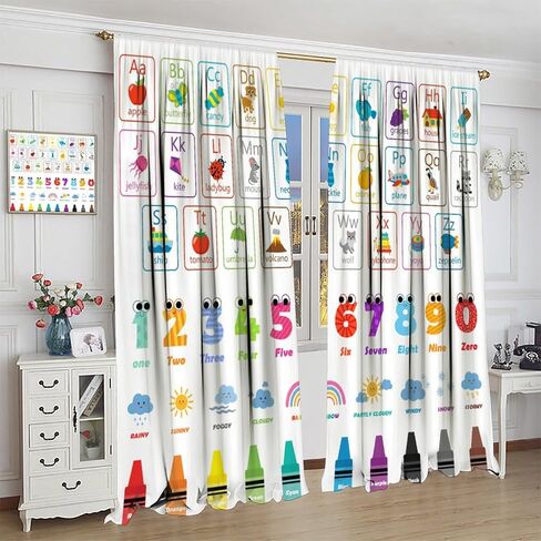 Cartoon Animal Curtains for Kids Girls Boys,Cute Farm Pig Horse Sheep Cow Print Window Treatments for Nursery Bedroom Baby Room Décor Drapes 2 Panel Sets Total Size 42" x 45" in Saudi Arabia