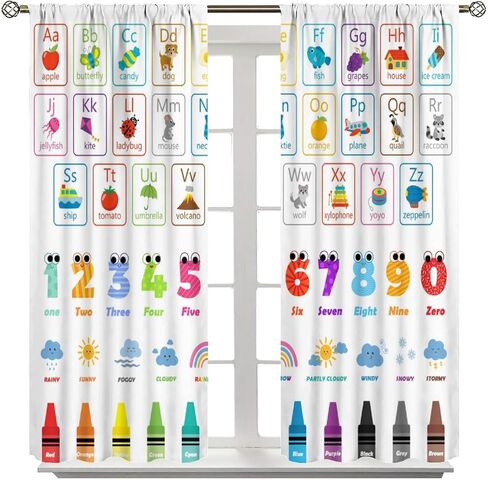 Cartoon Animal Curtains for Kids Girls Boys,Cute Farm Pig Horse Sheep Cow Print Window Treatments for Nursery Bedroom Baby Room Décor Drapes 2 Panel Sets Total Size 42" x 45" in Saudi Arabia