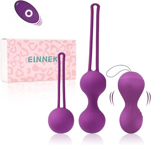 Kegel Ball for Women, EINNEK 3pcs Pelvic Floor Muscle Trainer Doctor Recommends for Bladder Control Incontinence Prolapse, Muscle Tightening & Strengthen Stimulator Ball, Purple in Saudi Arabia