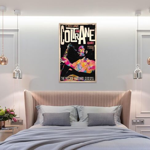 jwjkdsld Vintage John Coltrane Concert Reproduction Saxophone Jazz Music Poster Wall Art Paintings Canvas Wall Decor Home Decor Living Room Decor Aesthetic Prints 16x24inch(40x60cm) Unframe-style-2 in Saudi Arabia