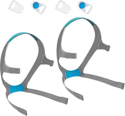 F20 1 Pack CPAP Headgear for Resmed AirFit F20 with Magnetic Clips, Replacement Headgear Straps Compatible with Resmed Aritouch Mask F20 - Soft Plush Straps for Optimal Fit & Flexibility in Saudi Arabia