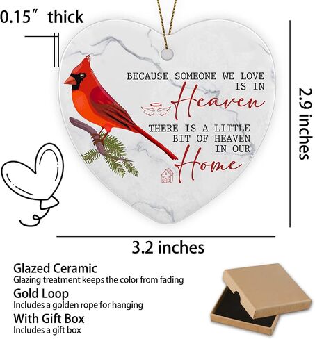 Sympathy Gifts for Loss of Loved One Ornament Keepsake Sign Heart Plaque Bereavement Memorial for Loss of Mom Father Husband Wife Grandmother Grandpa in Kuwait