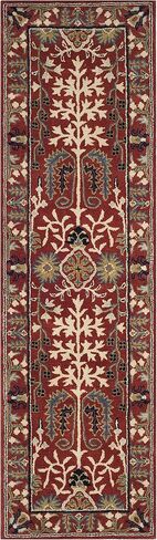 SAFAVIEH Antiquity Collection Runner Rug - 2'3" x 6', Red & Multi, Handmade Traditional Oriental Wool, Ideal for High Traffic Areas in Living Room, Bedroom (AT64A) in Saudi Arabia