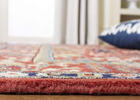 SAFAVIEH Antiquity Collection Runner Rug - 2'3" x 6', Red & Multi, Handmade Traditional Oriental Wool, Ideal for High Traffic Areas in Living Room, Bedroom (AT64A) in Saudi Arabia