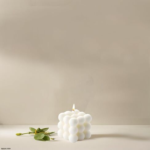 2PCS Bubble Candle, Cube Soy Wax Bubble Candles, Handcrafted Natural Scented Aesthetic Bubble Candle Set for Home Bedroom Decor, Birthday Mothers Day Gifts in Saudi Arabia
