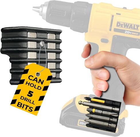 Impact Driver Bit Holder, Magnetic Drill Holder, Bit Holder for Drill, Perfect for Construction, and DIY Projects, Compatible with Most DeWalt 20V Max Drills and Drivers, 1pack in Saudi Arabia