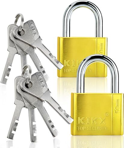 قفل 50 مم مع مفاتيح، 2 أقفال للأبواب، أقفال أمنية، قفل بمفتاح للسقيفة، المستودع، المرآب، الخزانات in Kuwait