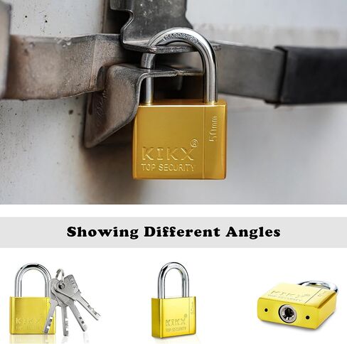 قفل 50 مم مع مفاتيح، 2 أقفال للأبواب، أقفال أمنية، قفل بمفتاح للسقيفة، المستودع، المرآب، الخزانات in Kuwait