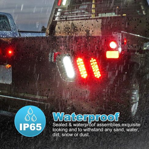 Partsam 2pcs 6 بوصة البيضاوي العنبر LED أضواء المقطورة 24LED، 6 "البيضاوي أدى بدوره إشارة وأضواء وقوف السيارات فلوش جروميت جبل مختومة 12V RV شاحنة مقطورة بيك اب الجبهة الوفير أضواء مصابيح للماء in Saudi Arabia