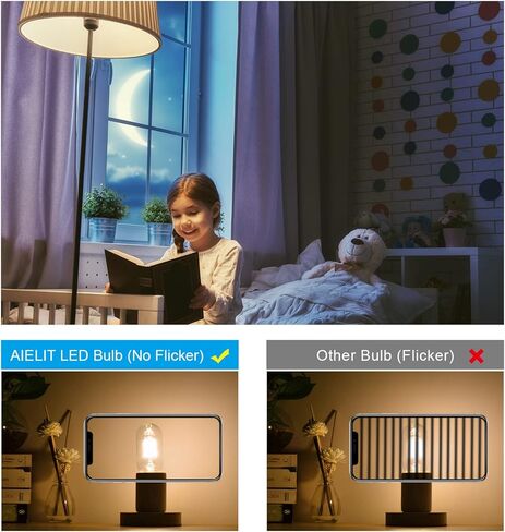 لمبة إضاءة LED T45/T14 قابلة للتعتيم E26، 6 وات (ما يعادل 60 وات)، أبيض ناعم 3000 ك، لمبات خيوط أنبوب إديسون LED عتيقة لأضواء قلادة مروحة السقف للثريا والحمام، 8 عبوات in Kuwait