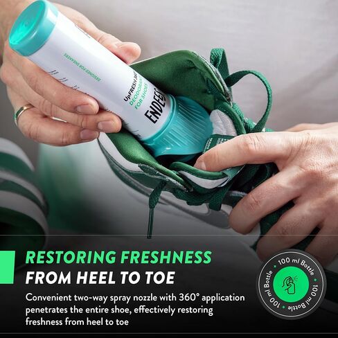 UpFresh 360° Shoe Deodorizer Spray – 2 x 3.38 Fl Oz I Foot Odor Eliminator Shoe Spray for Smelly Shoes, Feet, Sneakers, Boots, and Gym Bags, Stinky Smell Elimination Deodorant, Travel Size in Saudi Arabia