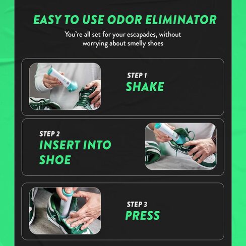 UpFresh 360° Shoe Deodorizer Spray – 2 x 3.38 Fl Oz I Foot Odor Eliminator Shoe Spray for Smelly Shoes, Feet, Sneakers, Boots, and Gym Bags, Stinky Smell Elimination Deodorant, Travel Size in Saudi Arabia