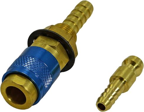 RIVERWELD Argon Quick Connect Fittings Hose Connector For PTA DB SR WP 9 17 18 26 TIG Welding Torch Red Blue Gold Color 3set in Kuwait
