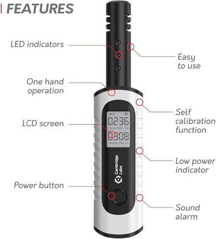 Rechargeable EMF Meter, Radiation Detector, Electromagnetic Field Tester, Smart Counter, Great Reader for The Home, Office Or Ghost Hunting, Handheld Digital Sensor, White in Saudi Arabia
