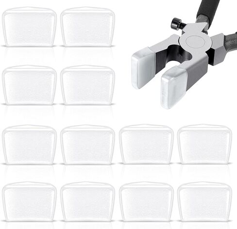 12 قطعة من الأطراف المطاطية لكماشات الجري الزجاجية المسطحة تنطبق على عرض يصل إلى 25 مم من أجل كماشة عمل الزجاج الملون القابلة للاستبدال وكماشة تشغيل الزجاج تثبيت الأجهزة in Kuwait