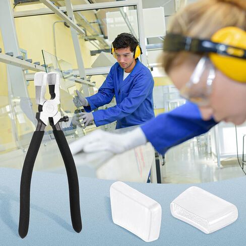 12 قطعة من الأطراف المطاطية لكماشات الجري الزجاجية المسطحة تنطبق على عرض يصل إلى 25 مم من أجل كماشة عمل الزجاج الملون القابلة للاستبدال وكماشة تشغيل الزجاج تثبيت الأجهزة in Kuwait