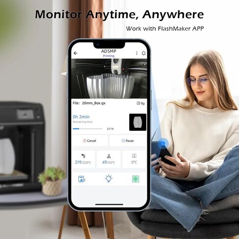 مجموعة كاميرا الطابعة ثلاثية الأبعاد FLASHFORGE Adventurer 5M، مراقبة عن بعد في الوقت الحقيقي، فيديو بفاصل زمني، متوافق مع تطبيق Flash Maker، تعمل مع طابعات Adventurer 5M Pro/ 5M ثلاثية الأبعاد in Kuwait