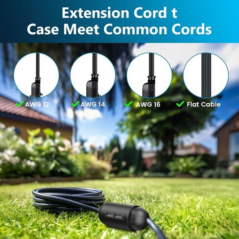 Outdoor Extension Cord Safety Cover 2pcs - Extension Cord Plug Connector Protector - Weatherproof Electrical Connection Box Protect Holiday Decoration String Lights, Plugs, Connectors, Outlet in Saudi Arabia