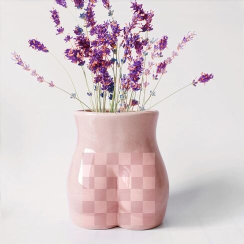 Body Flower Vase, Ceramic Minimalist Vase Decorative Flower Vase, Flower Arrangement Creative Vase,Home Office Decoration and Events Pink in Kuwait