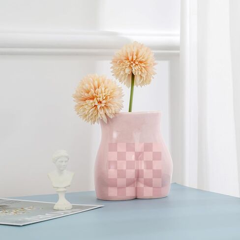 Body Flower Vase, Ceramic Minimalist Vase Decorative Flower Vase, Flower Arrangement Creative Vase,Home Office Decoration and Events Pink in Kuwait