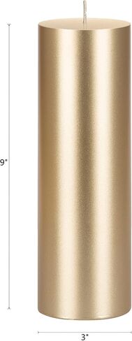 Mega Candles 1 pc Unscented Ivory Round Pillar Candle, Hand Poured Premium Wax Candles 3 Inch x 9 Inch, Home Décor, Wedding Receptions, Baby Showers, Birthdays, Celebrations, Party Favors & More in Saudi Arabia