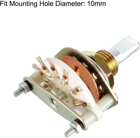 uxcell 1P6T 1 Pole 6 Position Selectable Single Deck Band Channel Rotary Switch Selector 7Pin in Saudi Arabia