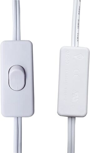 سلك مصباح مع قابس ومفتاح، سلك مفتاح إضاءة أسود بطول 6 أقدام، سلك تمديد 18 AWG 2 Prong، استبدال سلك المصباح، أطراف مخططة جاهزة لأسلاك وإصلاح كابل الإضاءة in Saudi Arabia