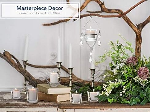 حامل شموع من Royal Imports على شكل مكعب مربع من زجاج Tealight لحفلات الزفاف وأعياد الميلاد والعطلات وديكور المنزل، مجموعة من 24 قطعة in Kuwait