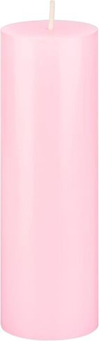 Mega Candles 1 pc Unscented Pink Round Pillar Candle, Hand Poured Premium Wax Candles 2 Inch x 6 Inch, Home Décor, Wedding Receptions, Baby Showers, Birthdays, Celebrations, Party Favors & More in Saudi Arabia