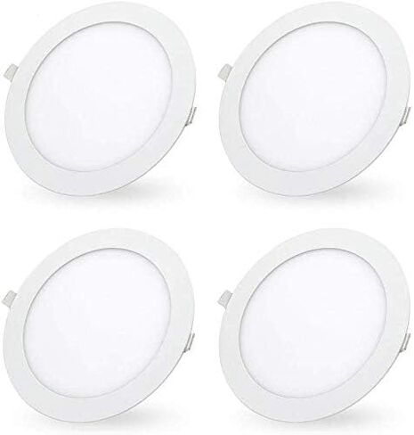 Esbaybulbs 7 بوصة 18 واط LED ضوء السقف راحة، LED الإضاءة راحة التحديثية 6000K ضوء النهار الأبيض رقيقة جدا سقف LED يمكن أن تضيء النازل سهلة التركيب 4 حزمة in Kuwait