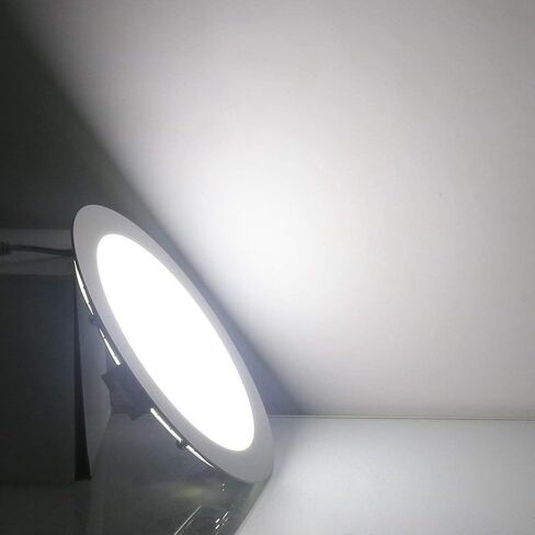 Esbaybulbs 7 بوصة 18 واط LED ضوء السقف راحة، LED الإضاءة راحة التحديثية 6000K ضوء النهار الأبيض رقيقة جدا سقف LED يمكن أن تضيء النازل سهلة التركيب 4 حزمة in Kuwait