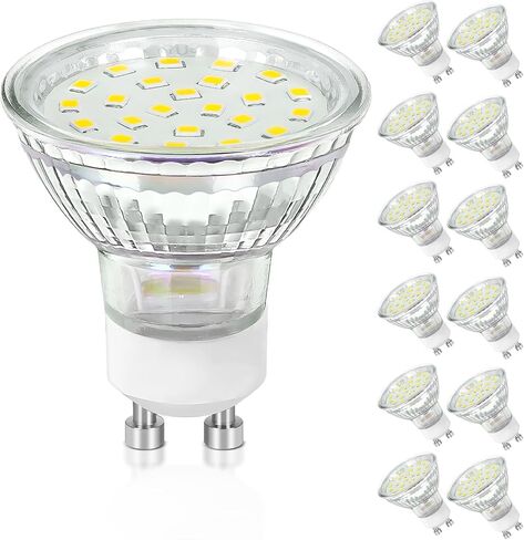 مصابيح LED لإضاءة المسار GU10 مكافئة 40 وات، 5 وات 5000 ك ضوء نهاري أبيض ساطع، استبدال لمبة LED للراحة، 400 لومن، 6 عبوات in Saudi Arabia