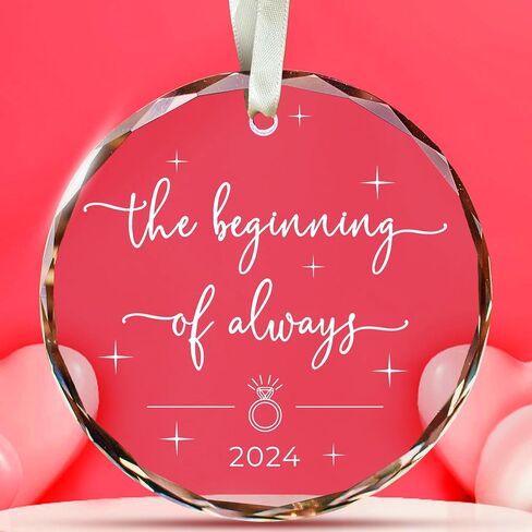 Engagement Gifts for Couples - Gifts for Newly Engaged Couples - Happy Engagement Gifts for Her, Bride, Bride to Be - Just Engaged Gifts for Her - Engagement Christmas Ornament 2024 - Engaged Ornament in Saudi Arabia