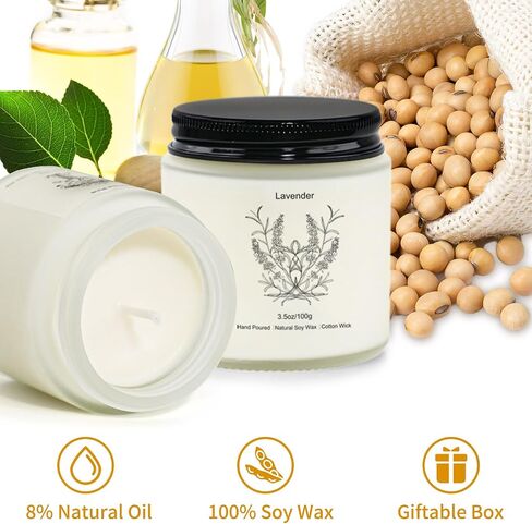 مجموعة 8 شموع معطرة للمنزل، مجموعة هدايا شموع عطرية للنساء، مجموعة شموع شمع الصويا الطبيعية، مثالية لديكور المنزل وأعياد الميلاد، وعيد الحب، وعيد الشكر، وهدايا عيد الميلاد in Saudi Arabia