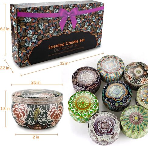 8 Pack Candles for Home Scented, Aromatherapy Candles Gifts Set for Women, Natural Soy Wax Jar Candles Set, Ideal for Home Decor and Birthday, Valentine's Day, Thanksgiving, Christmas Gifts in Saudi Arabia