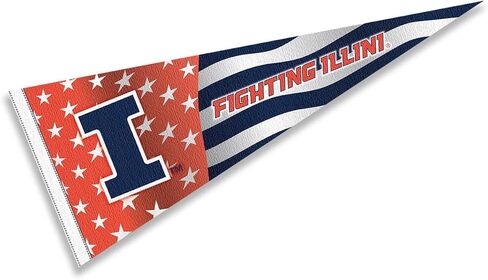 Illinois Fighting Illini Nation USA Stars and Stripes Pennant Pennant Banner Flag in Saudi Arabia