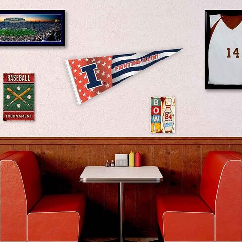 Illinois Fighting Illini Nation USA Stars and Stripes Pennant Pennant Banner Flag in Saudi Arabia