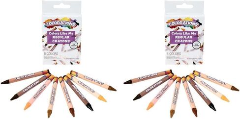 Colors Like me Crayons, 8 Colors, Regular Size, Assortment of 8 Realistic Skin Tones, Diversity, Inclusion & Equity, Multicultural Expression in Saudi Arabia