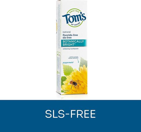 معجون أسنان تومز أوف ماين الطبيعي الخالي من الفلورايد من الناحية النباتية، بالنعناع الفلفلي، 4.7 أونصة، 6 قطع (عبوة من قطعة واحدة) in Kuwait