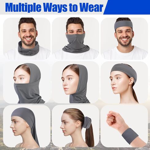 Summer Cooling Neck Gaiter Face Mask Balaclava, Breathable Bandana for Men Women Outdoor Sports UPF 50+ in Saudi Arabia