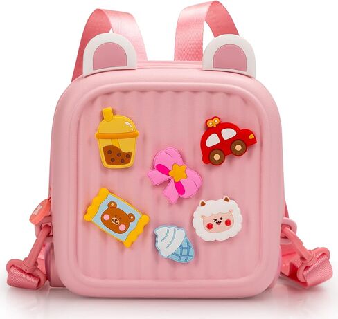 حقيبة ظهر للأطفال من papitlulu، حقيبة ظهر مدرسية لطيفة على شكل حيوان كرتوني للأطفال في مرحلة ما قبل المدرسة مضادة للماء، حقيبة ظهر للكتب المدرسية للأولاد والبنات، مقاس 8 بوصات باللون الوردي in Kuwait