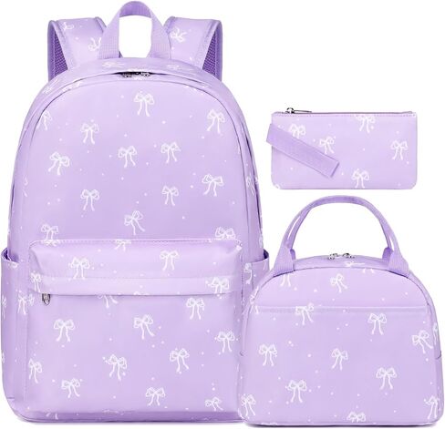 Kimwadalh School Backpack for Girls, Backpack with Lunch Box Pencil Case for Preschool Elementary High School Girls Boys in Kuwait